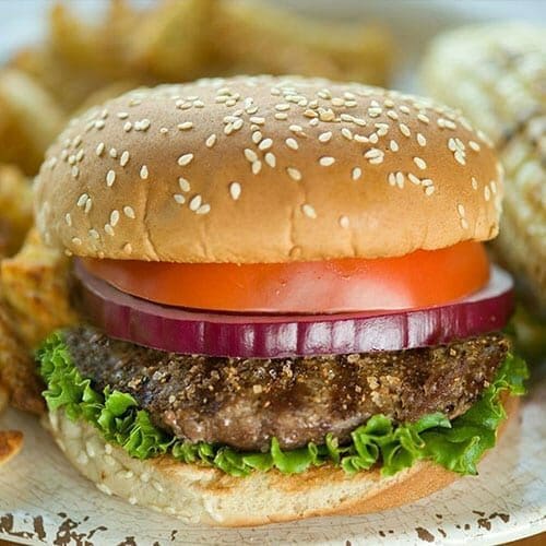 burger with sides