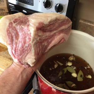 Brisket Point used in corne beef