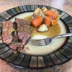 Pot Roast plate shot - Nebraska Star Beef® Nebraska Star Beef , all natural beef pot roast is fall apart good!