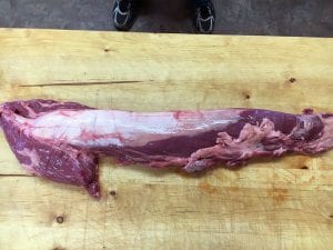 PSMO filet thawed and ready to trim