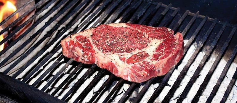 ribeye on grill