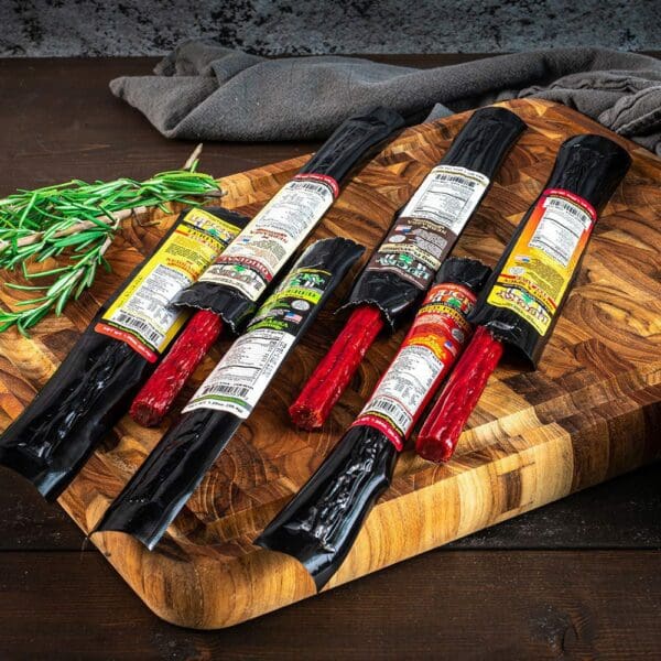 beef sticks in package