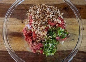 wonton beef mix