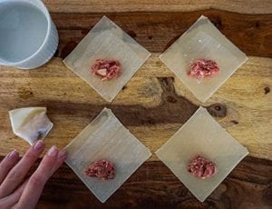 making wontons