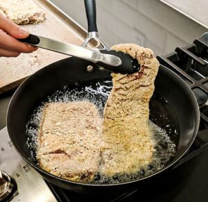 chicken fried steak flipping