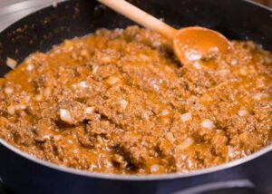 simmering mixture