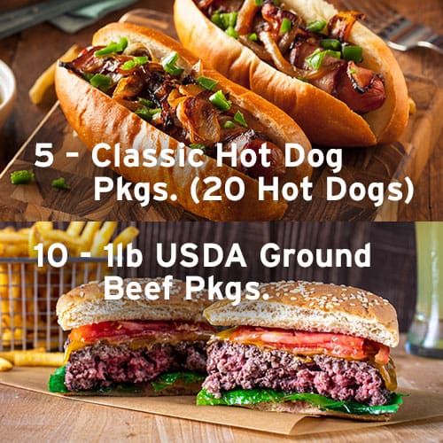 usda ground beef and hot dog bundle