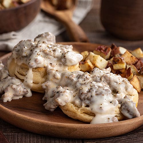 sausage biscuits and gravy